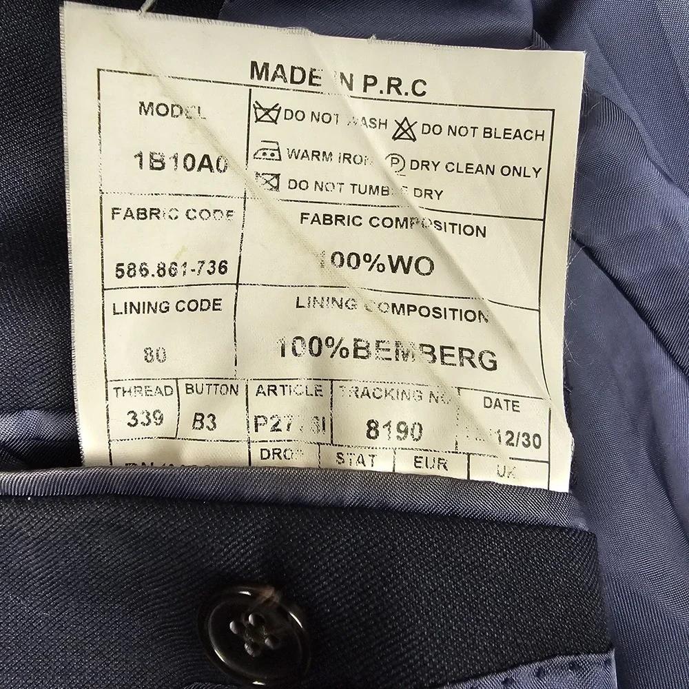 Suitsupply Lazio Blazer Slim Fit 38L Long Wool Vitale Barberis Canonico